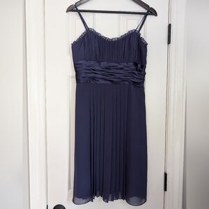 Purple Pleated Dress